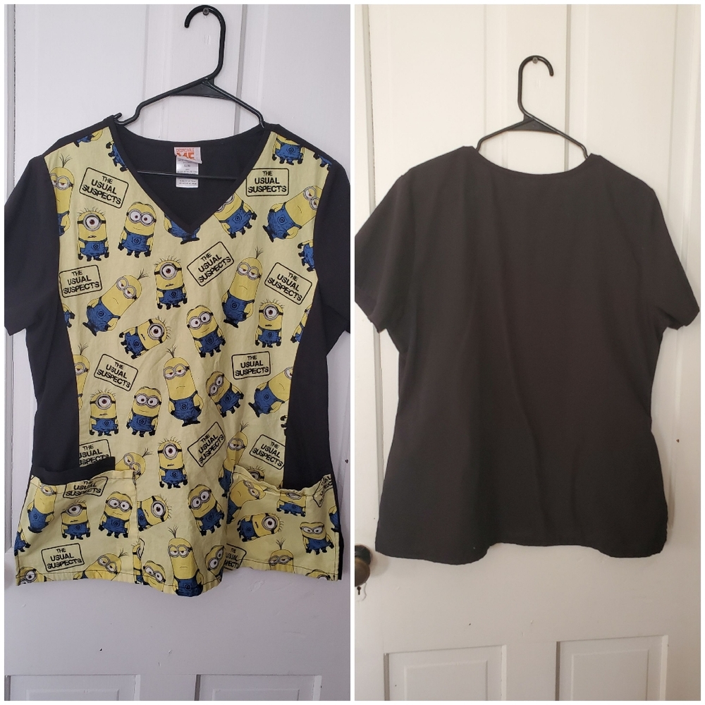 Minion theme scrub top